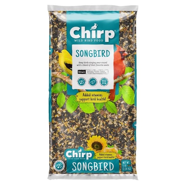 Chirp Songbird Black Oil Sunflower Wild Bird Food 5 lb 14979 - main